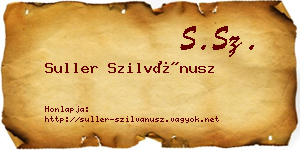 Suller Szilvánusz névjegykártya